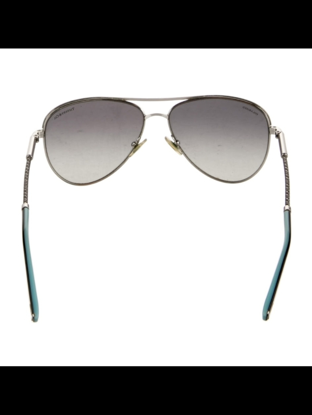 Tiffany & Co. Women's Silver Aviator Gradient Sunglasses - Picture 3 of 6
